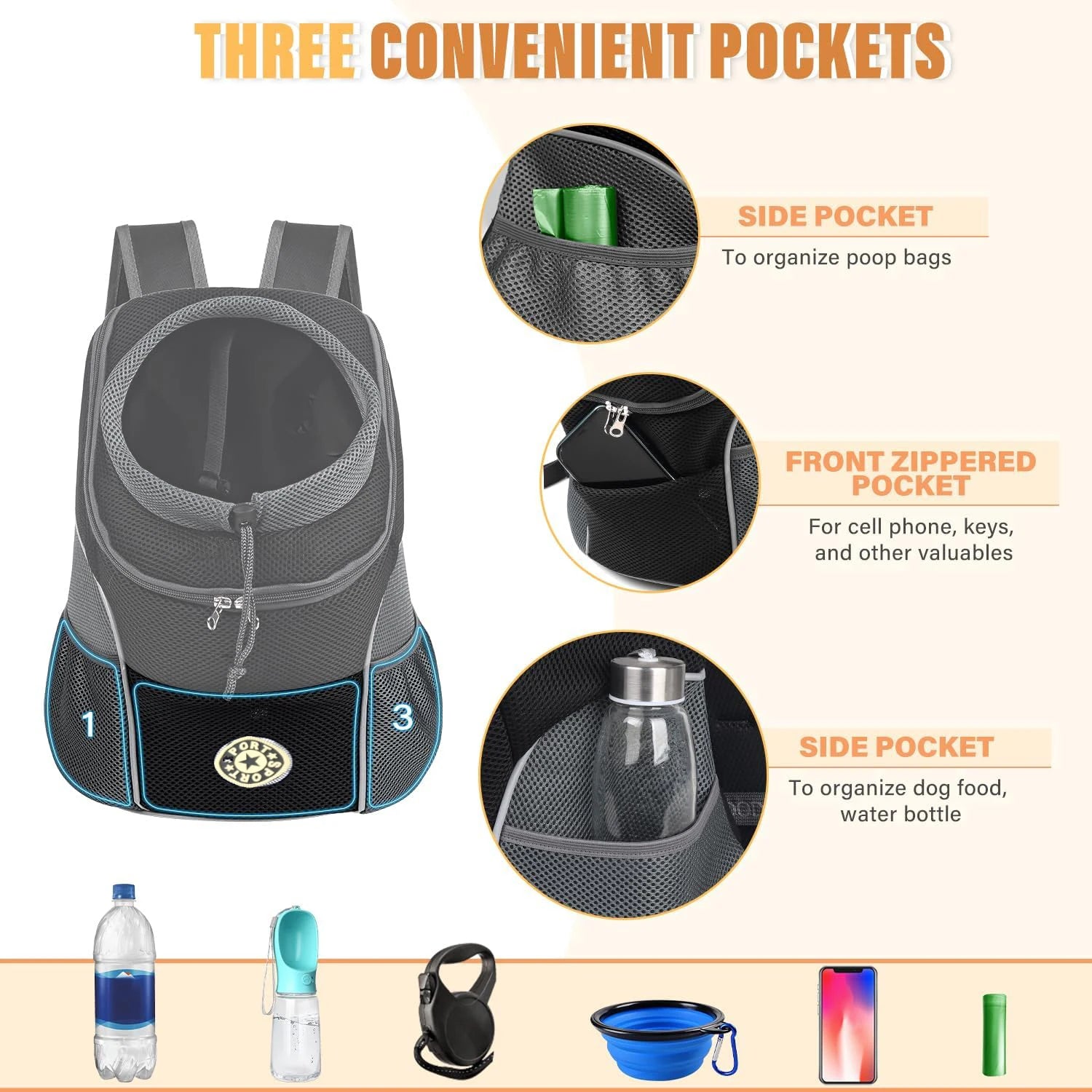 Sac à dos de transport pour chien et chat – Confortable et pratique