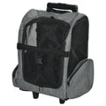 Sac de transport 2-en-1 pour chien et chat avec roulettes – Sac à dos trolley pour petits animaux (jusqu'à 4 kg)