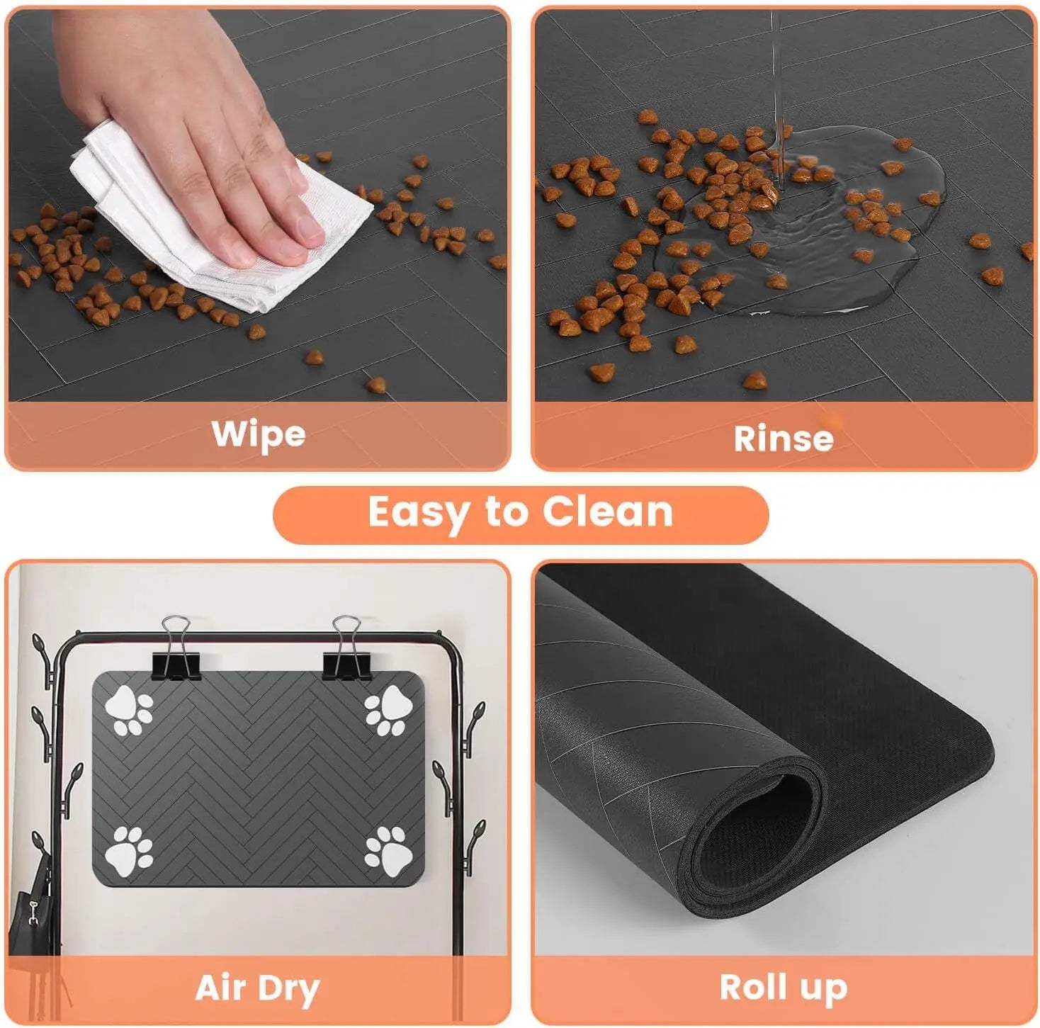 Tapis absorbant pour gamelles chien et chat – Antidérapant et imperméable