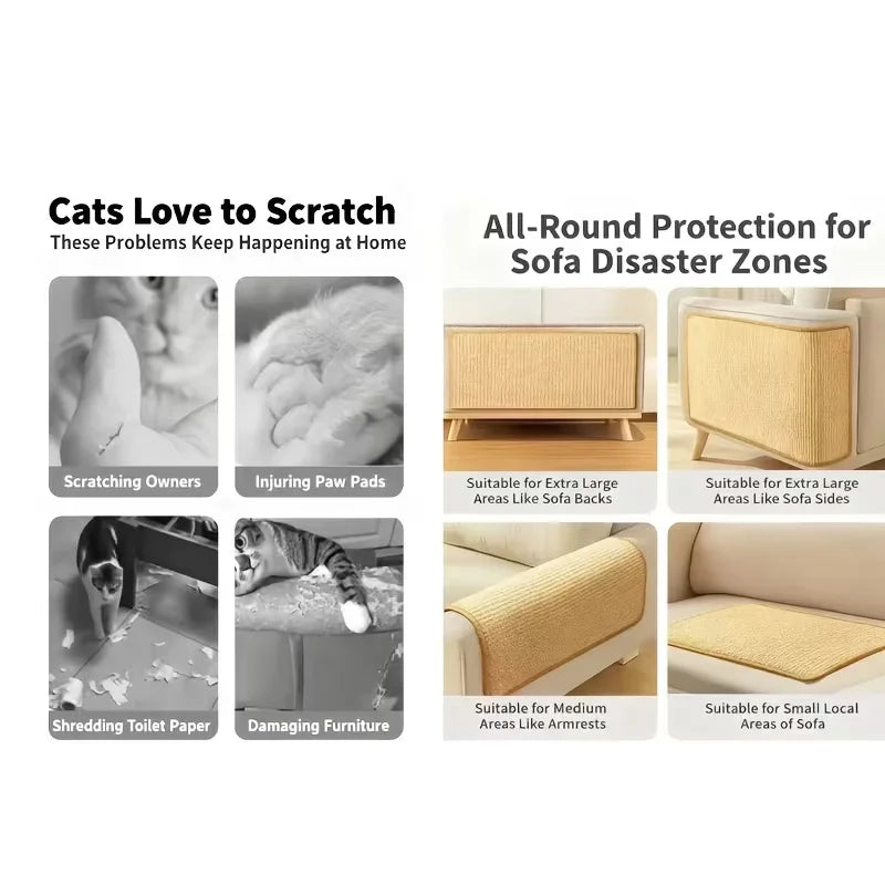 Griffoir en sisal pour chat – Tapis résistant pour l'entretien des griffes