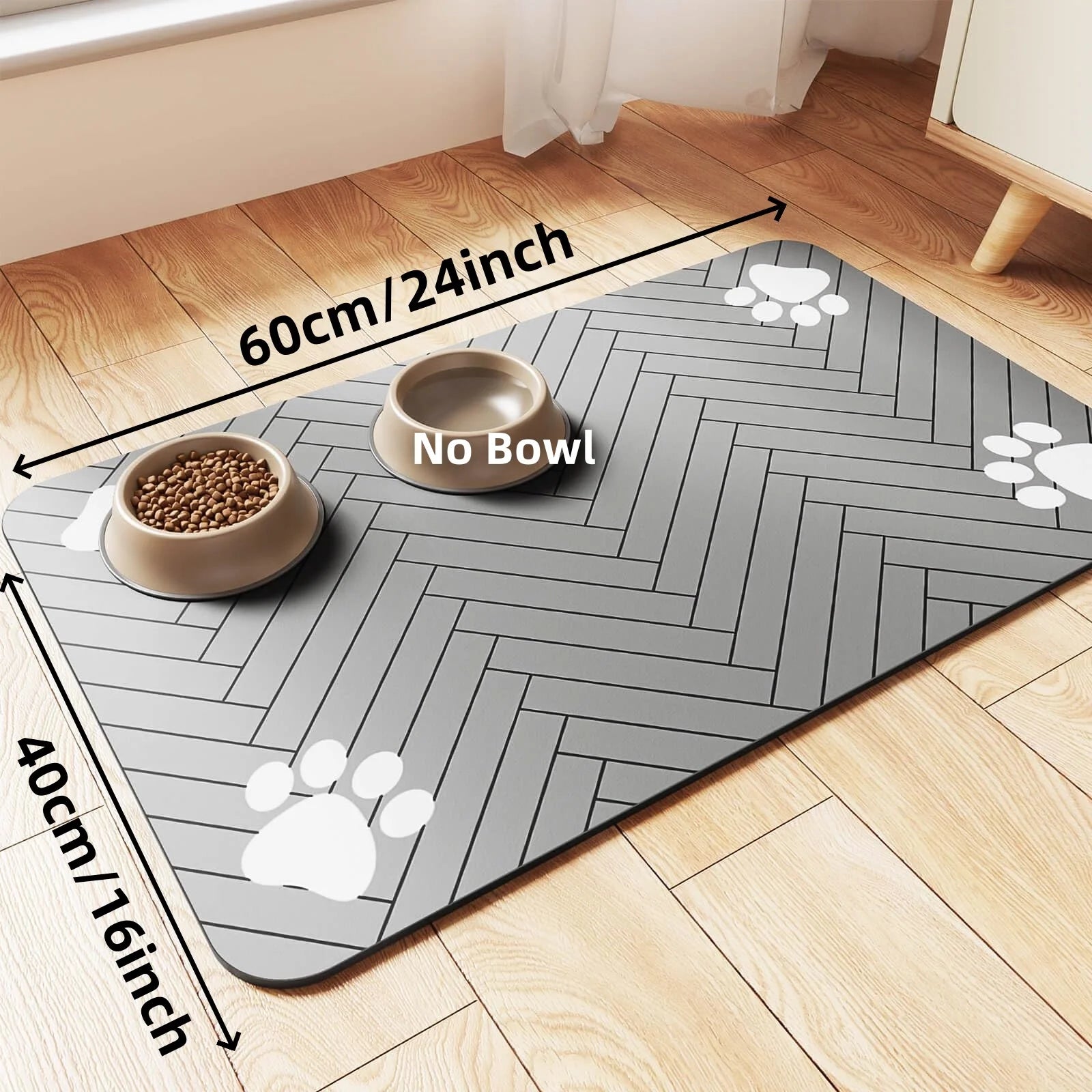 Tapis absorbant pour gamelles chien et chat – Antidérapant et imperméable
