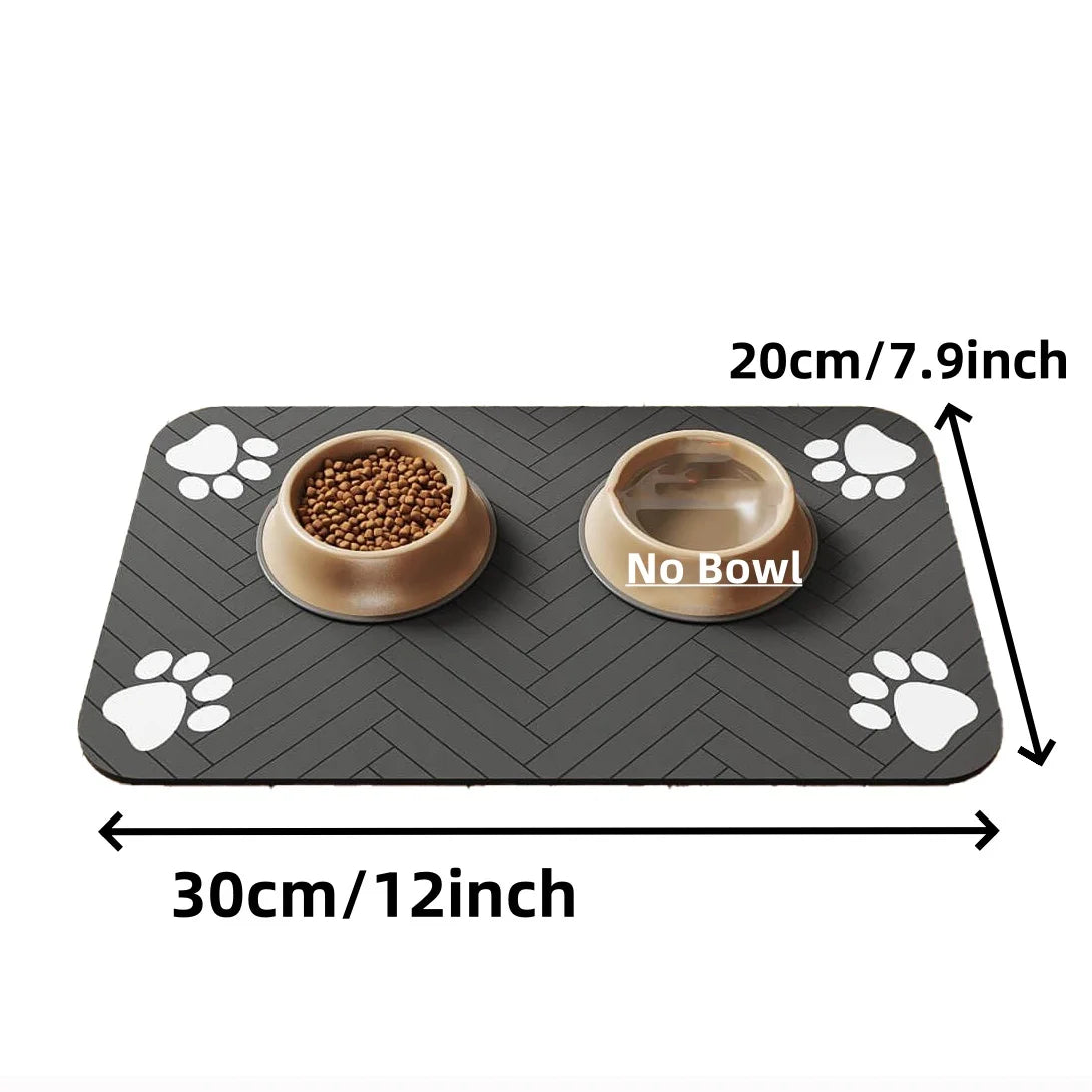 Tapis absorbant pour gamelles chien et chat – Antidérapant et imperméable