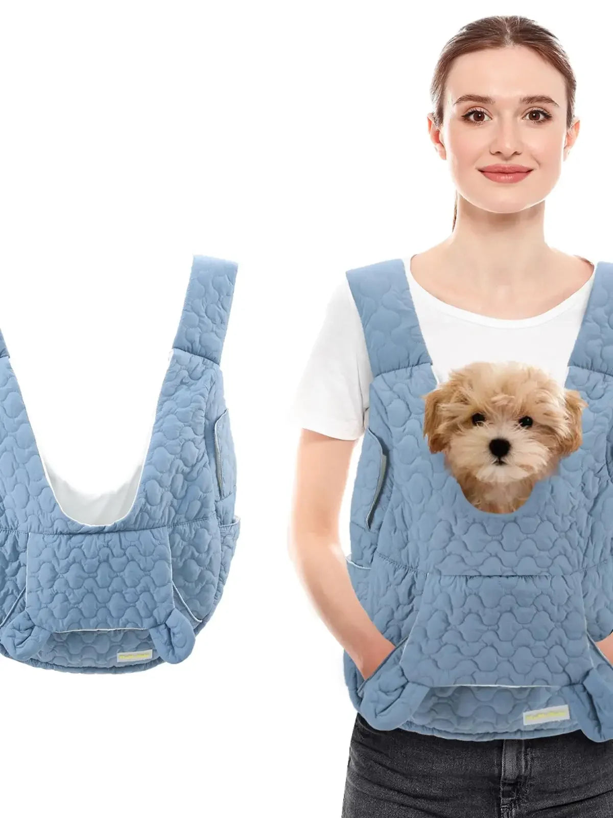 Sac ventral de transport pour chien et chat – Porte-animal confortable jusqu'à 4 kg
