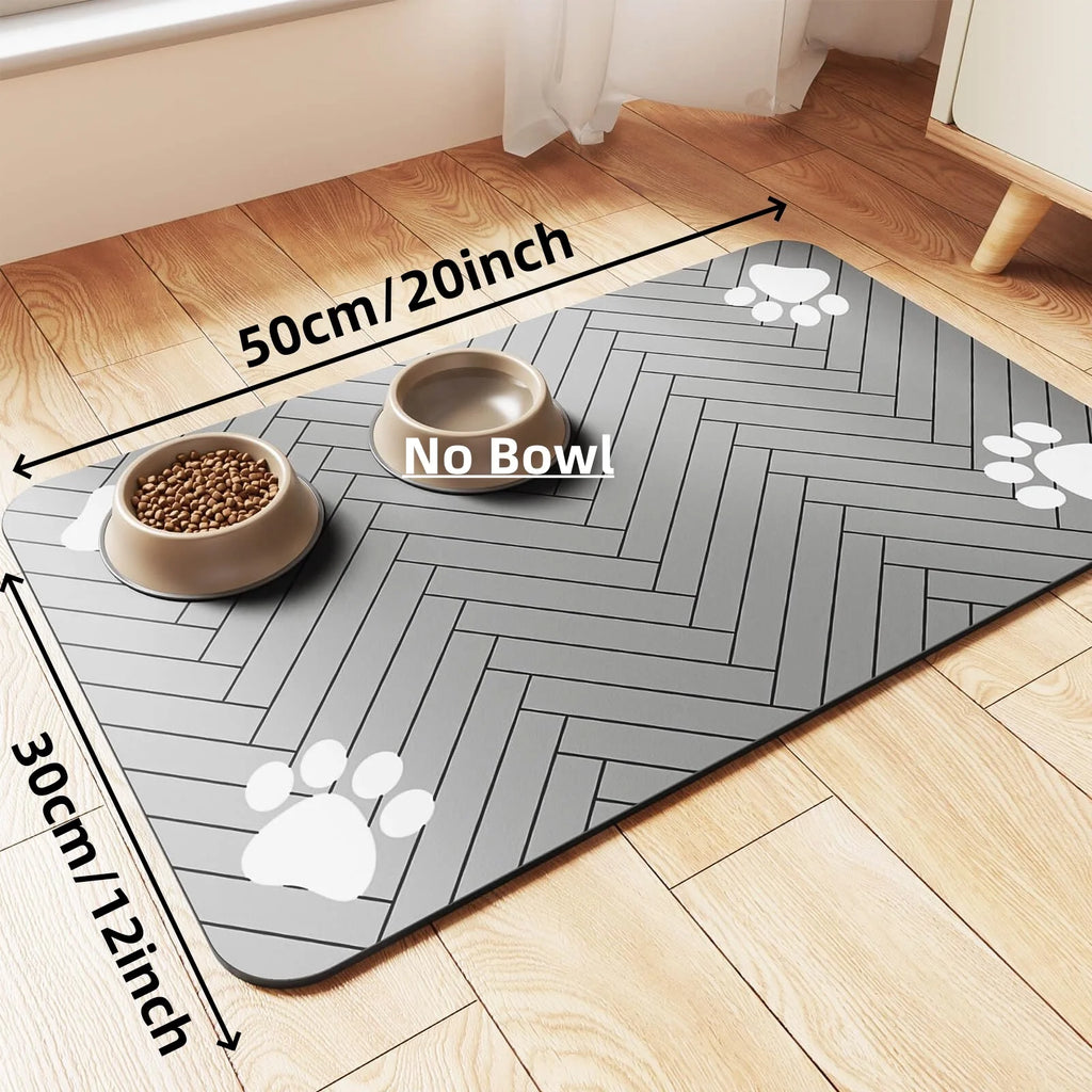 Tapis absorbant pour gamelles chien et chat – Antidérapant et imperméable