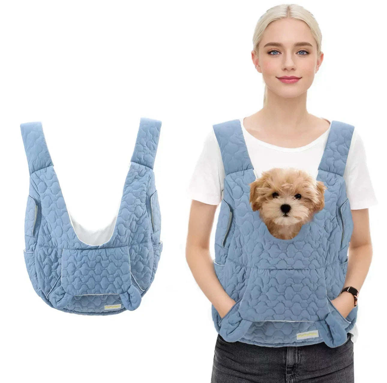 Sac ventral de transport pour chien et chat – Porte-animal confortable jusqu'à 4 kg