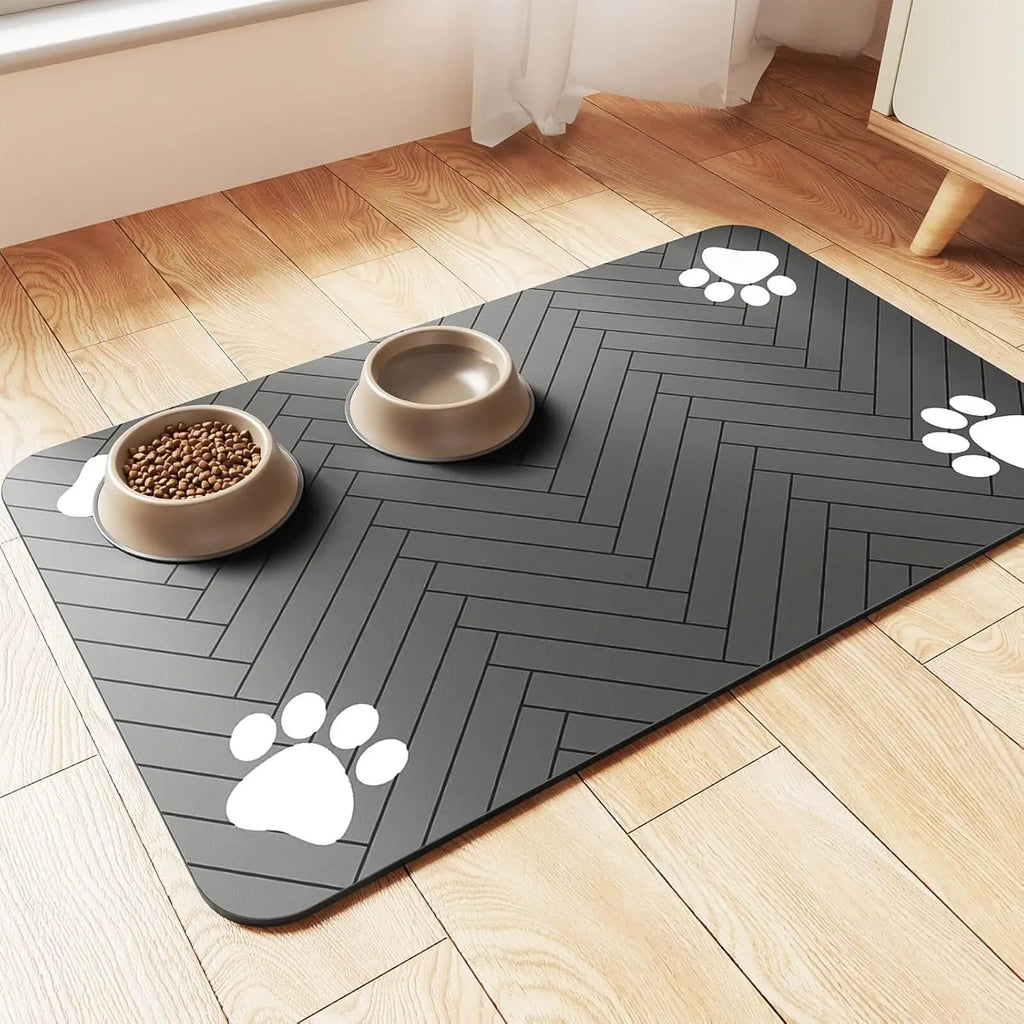 Tapis absorbant pour gamelles chien et chat – Antidérapant et imperméable