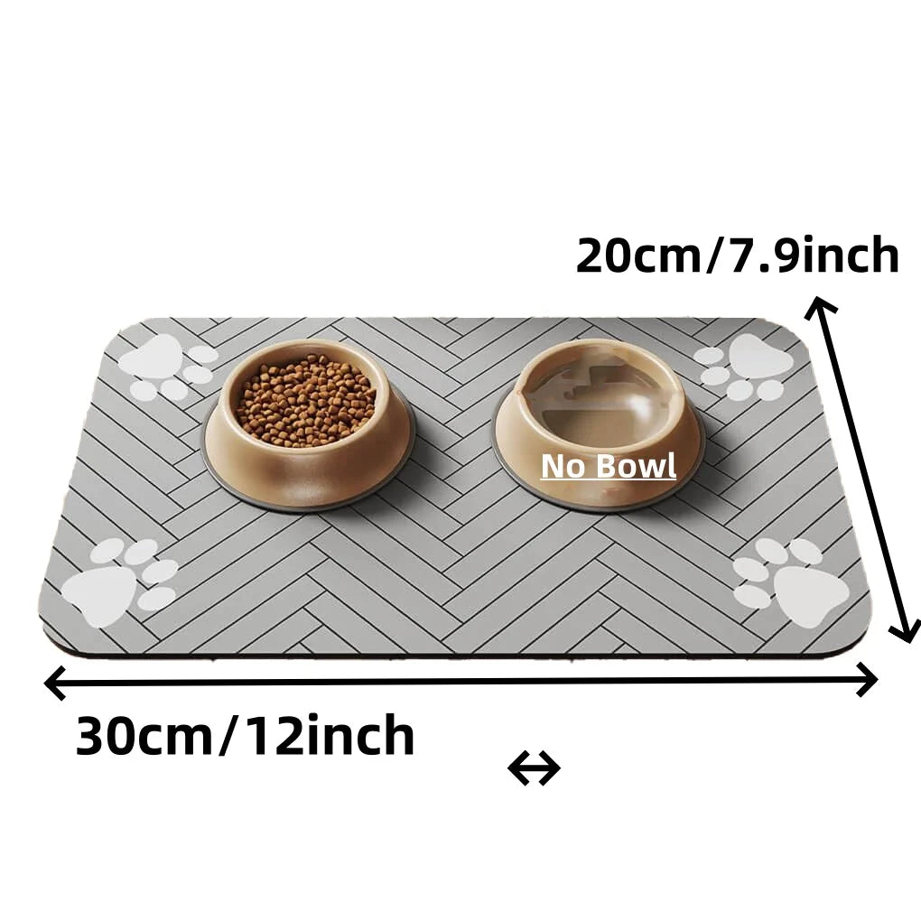 Tapis absorbant pour gamelles chien et chat – Antidérapant et imperméable